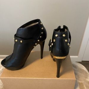 Michael Kors Ailee Open Toe Booties.